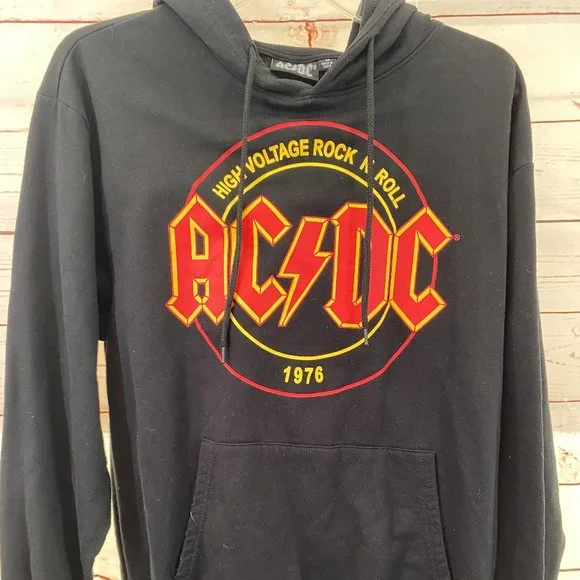 AC/DC High Voltage Rock N Roll Hoodie Sweatshirt NWOT Women s Size Medium - Picture 8 of 10